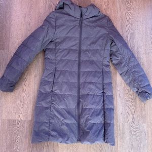 Uniqlo Ultra Light Down Hooded Coat Gray
